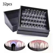 32pcs/set Dental Mould Kit compatible with Composite Resin Veneers Light Cure Filling Anterior Front Teeth Tooth Whitening Dental Lab Tools