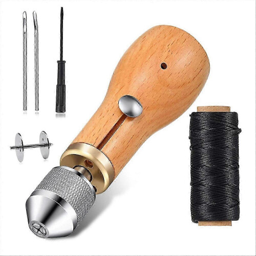 Leather Sewing Awl Kit Sewing Machine Lock Stitcher Thread Needles