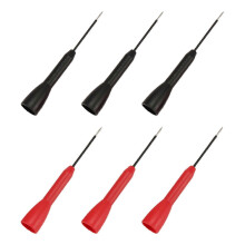 6 Pack 2mm Needle Test Probes, 600V/10A Non-Destructive Multimeter Test compatible with Leads Tl71 Tl75- 3 Black & 3 Red