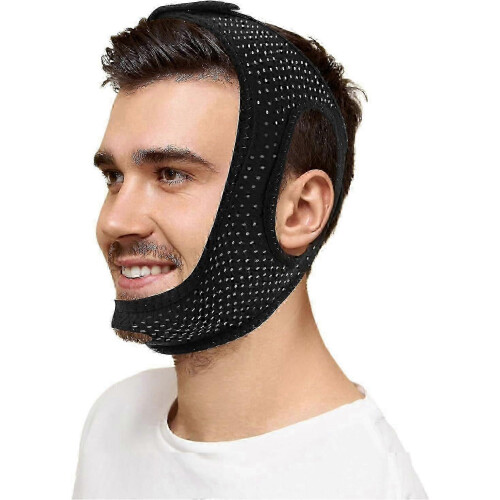 Anti Snoring Chin Strap compatible with CPAP Users,Adjustable and Breathable Chin Strap-Keep
