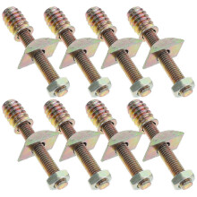 8 Sets Bed Frame Spare Parts Bed Frame Threaded Pin Nut Kit compatible with Bed Crib