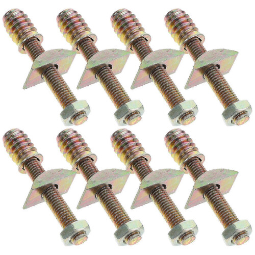 8 Sets Bed Frame Spare Parts Bed Frame Threaded Pin Nut Kit compatible with Bed Crib