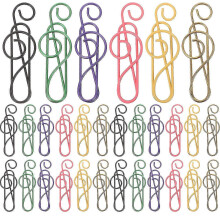 120pcs Music Paper Clips: Cute Metal Musical Notes Shaped Bookmark Clips compatible with Party Invitation Card Cute Office Accessories