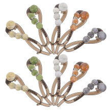 10pcs Pearl Hair Barrettes: Non-Slip Hairpins Banana Hair Claw Clips Ponytail Holder French Twist Hairstyling Accessory compatible with Women Girls