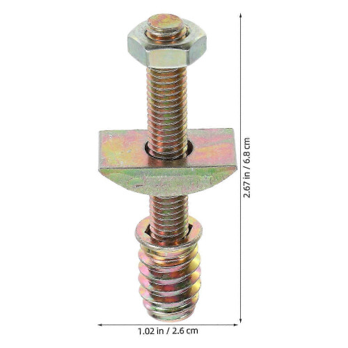 8 Sets Bed Frame Spare Parts Bed Frame Threaded Pin Nut Kit compatible with Bed Crib 2