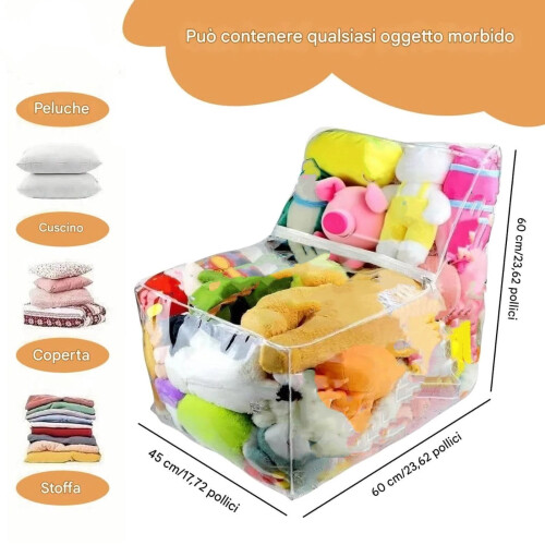 Sac de rangement transparent pour pouf/pouf 2