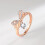 Butterfly Thumb Ring 925 Sterling Silver with Cubic Zirconia 5