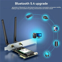 Adaptador de Tarjeta Inalámbrica BE200 WiFi 7 8774M, 2,4 GHz, 5 GHz, 6 GHz, PCI-e Tribanda, 5.4, para Windows 11