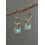 Boho Drop Earrings 925 Silver with Tourmaline 1 Pair 1