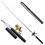 Mini Portable Fish-Shaped Spinning Rod Aluminum Alloy 6