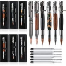 Bolt Action Ballpoint with Pen Gift Box and Black Ink Refills Father'S Day Thanksgiving Day Christmas Office Decor Gift