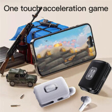 2 in 1 Dual Pair Wireless BT Earphones in Ear Half in Ear Painless Wearing Hifi Noise Cancellation Couple Earbuds Black