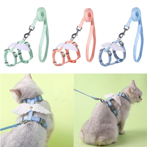 Cat Harness and Leash Adjustable Escape-Proof Cartoon Wing 1