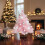 Pink Mini Desktop Christmas Tree 18 inch with Glitter Balls 5