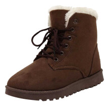 Women's Suede Snow Boots with Furry Lining Size 9.5