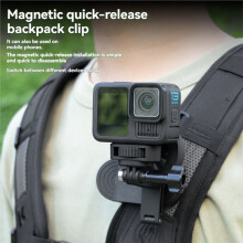 Quick-Release Magnetic Clip with Base Kit for Action 6 5Pro 4 3 for 13/12/11 for Shooting Chest Clip
