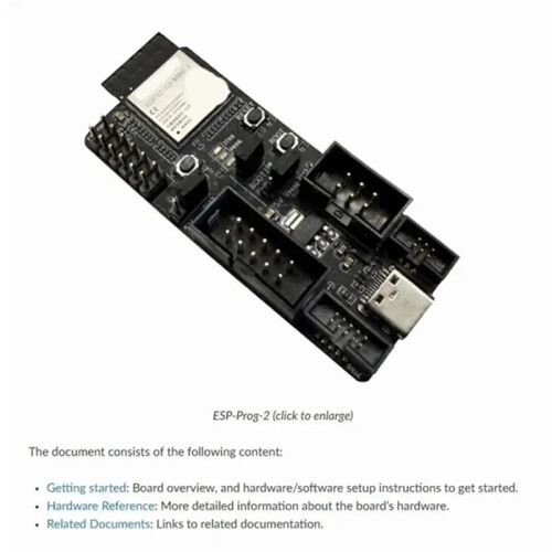 ESP-Prog-2 Program Downloader ESP-Prog-2 Debugger Serial Communication, JTAG in-Circuit Debugging Downloader 1