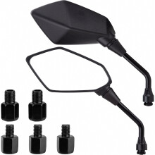 - Motorcycle Rear View Side Mirrors with M8 M10 Threaded Bolts Compatible Motorcycle Scooter ATV Dirt Bike Cruiser British Design