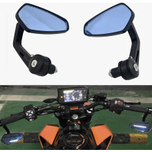 Rétroviseurs moto Heart Horse compatibles avec guidons de 17 à 20 mm, rétroviseur anti-éblouissement en aluminium CNC, montage en bout de guidon.