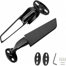 Motorcycle rear view mirrors Compatible Ninja ZX6R ZX10R 250400 650 YZF R1 R3 R125 R15 R25 Compatiblement Wind wing Stealth side mirrors Rotatable 36