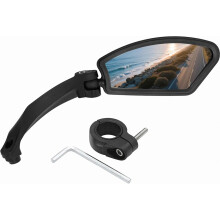 Right Square Bicycle Rearview Mirror, Resistant Stainless Steel Mirror, Compatiblement Compatible Mountain Bikes Road Bikes E-bikes Handlebar Mirrors