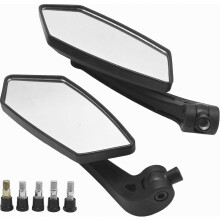 Compatible 1 Pair Motorcycle Side Mirrors, Adjustable Rearview Mirrors Compatible 8mm/10mm Threads, Compatible with Honda, Compatible with Suzuki And