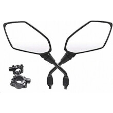 Kompatibilné motocyklové zrkadlá 10 mm spätné bočné zrkadlá kompatibilné s Yamaha, HONDA, Suzuki Street Bike a Cruiser Scooter British Design