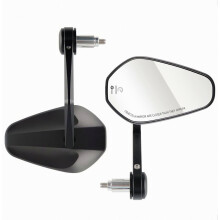 Evermotor E9 Motorcycle Mirrors, Motorcycle Bar End RearviewSide Mirrors, 360 Rotatable Motorbike Mirrors, Aluminum Handlebar End Mirror, 2 Pack | C