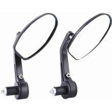 Rétroviseurs de moto, grand rétroviseur latéral pivotant à vision claire, fixation sur guidon, 1 paire (2 pièces) 7/8" (22 mm)