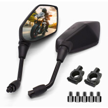Rétroviseurs moto homologués CE, fixation guidon 7/8" | Orientables à 360, compatibles moto, boulons 8 et 10 mm HD Moto