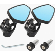 Aangepaste achteruitkijkspiegels voor motorfietsen, compatibel met 22 mm CNC-achteruitkijkspiegels, ovale aluminium achteruitkijkspiegels voor motorf