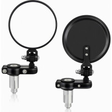 Espejos retrovisores plegables para motocicletas, estilo Cafe Racer, para manillar, de 3 pulgadas, redondos, plegables, compatibles con Honda y Scoot