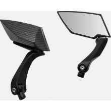 Motorbike Side Mirrors 8mm/10mm Compatible Aluminum Carbon Style Diamond Blade Design Rear View Mirrors Compatible Motorbike Motorcycle Scooter Mope,
