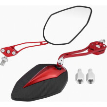 Rétroviseurs compatibles pour motos et scooters 50 cm³, 8 mm et 10 mm, en alliage d'aluminium.