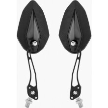 Rétroviseurs latéraux de moto, 1 paire compatible, pour guidon, 10 mm x 8 mm (bleu).