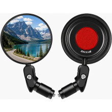 Bike Bar End Mirrors, HD Wide View Bicycle Mirror (Pair), Safety Cycling Rear View Mirror, compatible Adjustable Handlebars Mirror compatible Scooter