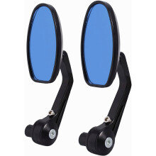 2 rétroviseurs d'extrémité de guidon pour moto, compatibles avec les guidons de 22 mm (7/8"), pivotants à 360 et anti-éblouissement.
