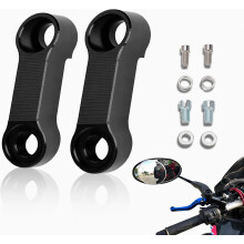 Mirror Adapters, 10mm 8mm Apertures Motorcycle Mirror MountRiser Extender Motorcycle Bar End Mirrors Mount Adapter Rearview Mirrors Riser Compatible