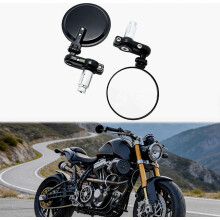 compatible 7/8" motorcycle Handlebar End Rearview Mirrors, Round Folding Bar End Side Mirror, Convex Lens, compatible Street Bikes Sports Scooter Cho