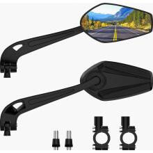 Bike Mirrors, 2 PCS Adjustable Bicycle Mirrors Compatible Handlebars 22-25MM, 360 Rotatable HD Bicycle Rear View Mirror Compatible Mobility Scooter,