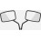 Compatible Motorcycle Rearview Mirror Motorcycle Side Mirrors(Black) British Design 6