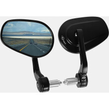 evermotor Motorfiets Stuureindspiegels, E24, M6 & 13-20 mm compatibel | E-gekeurd, 360 verstelbare motorfietsspiegels, compatibel met scooters en AT