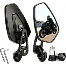 Motorrad-Lenkerendenspiegel, kompatibel mit 7/8-Zoll-Motorrad-Rückspiegeln | 2er-Pack CNC-gefräste Aluminium-HD-kompatible 22-mm-Hohllenker