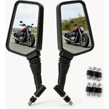 Rétroviseurs compatibles pour moto, homologués E4, rétroviseurs latéraux de 8 mm et 10 mm en aluminium, design britannique.