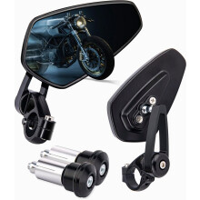 Espejos retrovisores de extremo de manillar para motocicleta compatibles con Honda GROM MSX125, Kawasaki Z650 Z125 Z900 Z750 SV650, Yamaha MT-07 MT-0