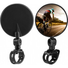 Bike Mirror, Bicycle Cycling Rear View Mirrors, Wide Angle Rear View Mirrors, 360Adjustable Plastic Convex Mirror Bike Mirror with Rotatable Handleb