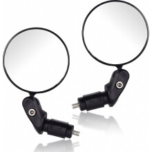 2 Pcs Bike Mirrors, 360 Adjustable, 17.4-22mm Handlebars | Fully adjustable rear view mirrors, fits 17.4-22mm handlebars, Compatible electric, road,