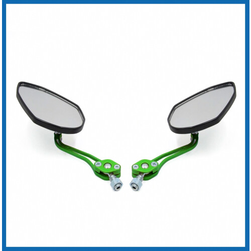 8mm 10mm Thread Dia Pattern Motorcycle Rearview Mirror Green| Item Compatiblement British Design 1