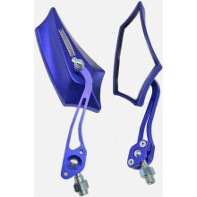 Blue Compatible Motorcycle Motorbike Bike 8 / 10mm Rear ViewSide Mirror Scooter British Design
