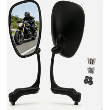 MotorcycleBike Mirror Aluminum Alloy Cycling Reflector WideMotorcycle Scooter Rearview Left Right Mirror British Design